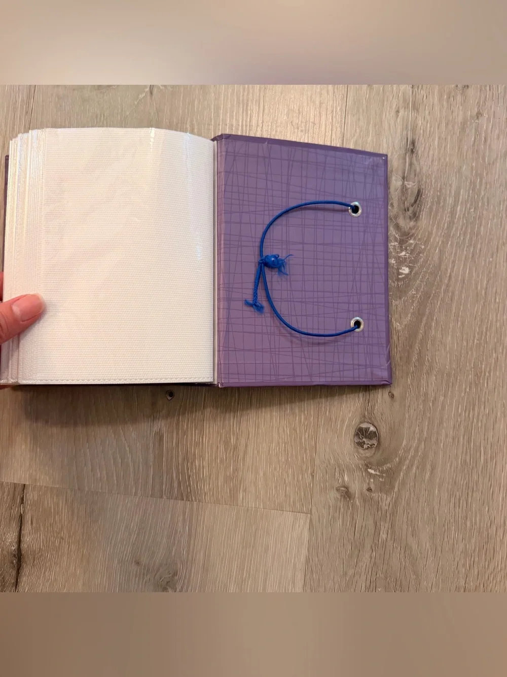 Vintage Y2K purple embossed memories  photo album
